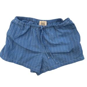 BDG Urban Outfitters Striped Boxer Shorts Blue XS
